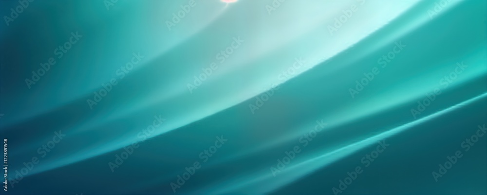 Poster abstract teal background with smooth flowing lines. modern design with vibrant teal colors. futurist