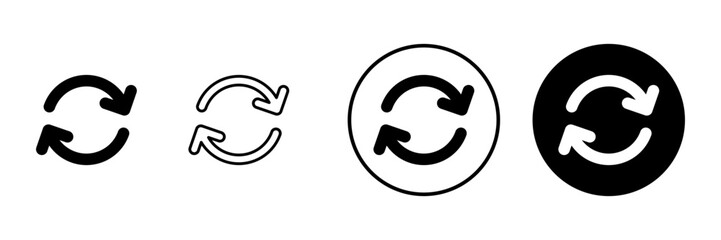 Refresh icon vector. Reload sign and symbol. Update icon.