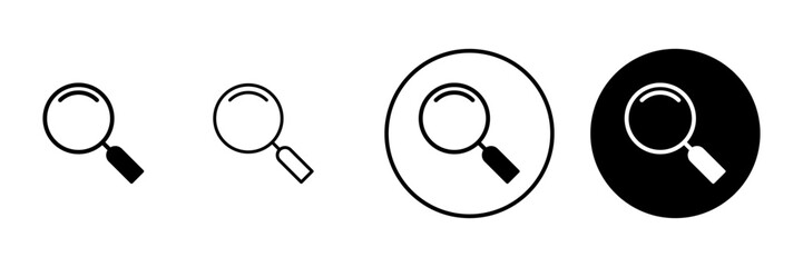 Search icon vector. search magnifying glass sign and symbol