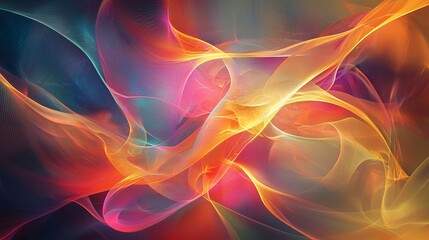 Naklejka premium Vibrant Abstract Representation of Engaging Data-Driven Communication in Colorful Swirls