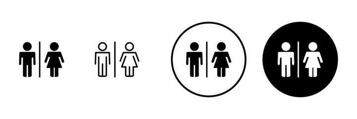 Toilet icon vector. Girls and boys restrooms sign and symbol. bathroom sign. wc, lavatory