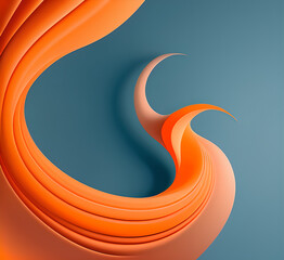 Bright orange colorful background mixed waves color gradient texture swirl spiral.generative ai