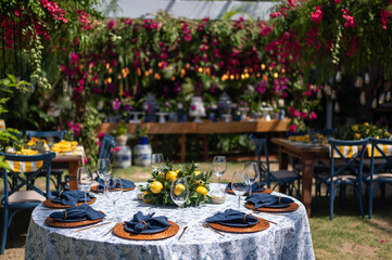 decoração, festa, casamento, colorido, debutante, mesa, decorado