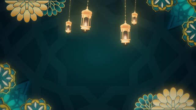 Islamic Background Video - Ramadan Greetings Template - Arabic translation Ramadan Kareem.4k background.
