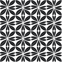 Classic Geometric Tile Pattern with Black and White Styling