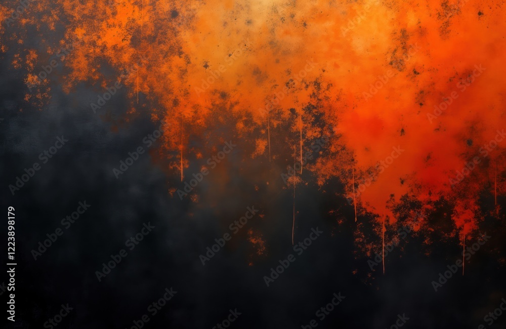Poster abstract grunge texture background with orange, black colors. raw, industrial design. suitable for p