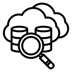 Data Analytics icon with line style