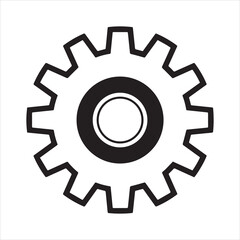 Obraz premium Gear icon vector art illustration. 