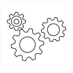 Gear icon vector art illustration. 