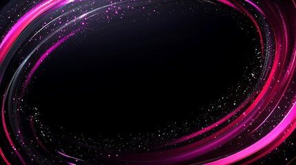 Abstract Pink and Black Swirling Light Design