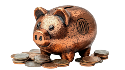 piggy bank isolated on white background