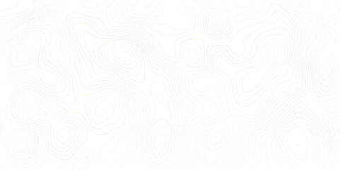 Fototapeta premium Geography landscape Topo contour map on white background, Topographic contour lines. Seamless pattern with lines Topographic map. Geographic mountain relief diagram line wave carve pattern. 