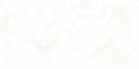 Geography landscape Topo contour map on white background, Topographic contour lines. Seamless pattern with lines Topographic map. Geographic mountain relief diagram line wave carve pattern. 