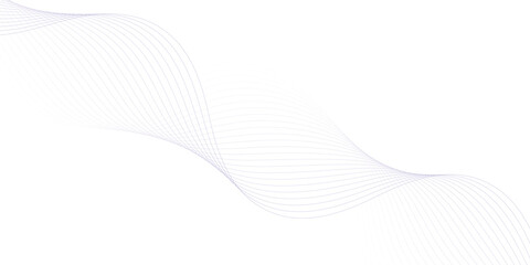 Abstract wave element for design. Digital frequency track equalizer. Stylized line art background. Vector illustration. Wave with lines created using blend tool. Curved wavy line, smooth stripe. 
