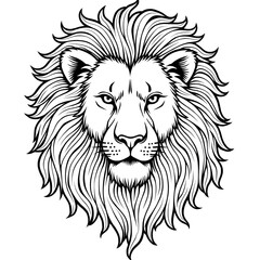 lion head vector