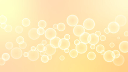 タマぼけ入りの淡い黄色のグラデーション背景　グラフィック素材　背景素材