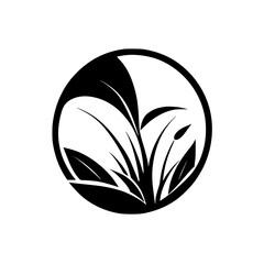 Elegant Black and White Floral Design: Minimalist Botanical Illustration, Nature-Inspired Vector Graphic, Simple Plant Pattern