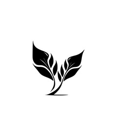 Fototapeta premium Elegant Black Leaves: Minimalist Botanical Vector Design. Perfect for logos, branding, and nature-inspired projects. Simple, stylish, and organic aesthetic.