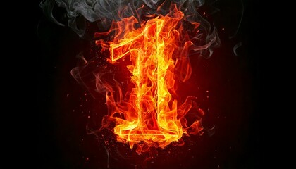 Fototapeta premium Fire number 1