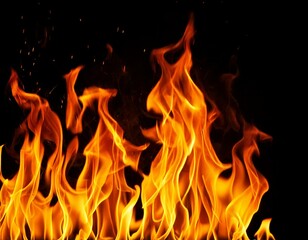 Flame tongues, isolated on white background 