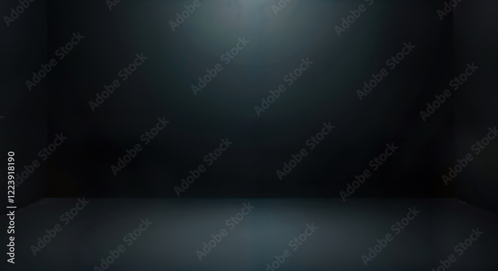Poster empty dark studio room with gradient black background. modern luxury style. ideal for product displa