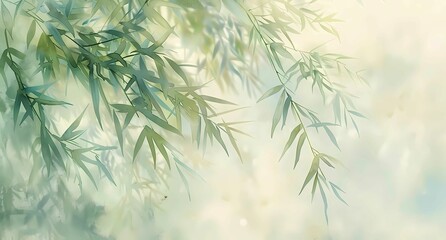 a painting of willow branches
