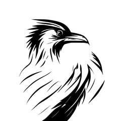 Majestic Eagle: A Black and White Artistic Bird Illustration