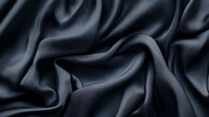 Obraz premium Dark Draped Silk Fabric Showing Soft Waves