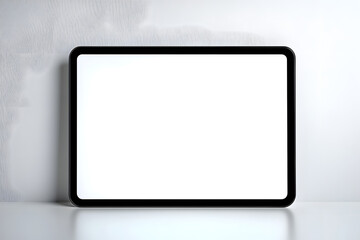 Tablet Screen Displays Blank White Space