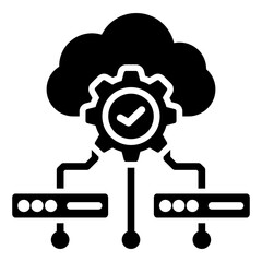Cloud Service icon with glyph style	