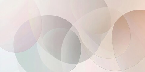 Pastel colored translucent circles layering softly, forming gentle geometric pattern with delicate minimalist visual appeal