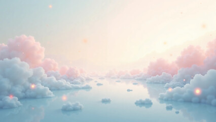 Hazy Glowing Background with Soft Gradient Hues in Pastel Tones