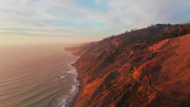 Bolinas Sonoma Coast State Park rugged windy Pacific Ocean scenic coastal highway California aerial drone vibrant golden sunset Bodega Bay Fort Ross Redwood Point Reyes Big Sur Salmon Creek forward