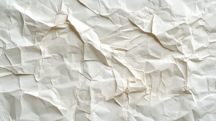 Obraz premium Crumpled white paper texture background.