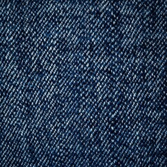 Detailed Close Up of Blue Denim Fabric Texture