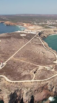 Aerial View of Sagres. Algarve, Portugal