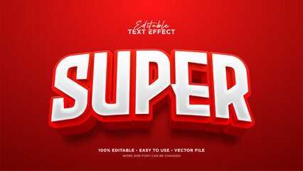 Editable super 3d text effect, heroes text effect template © DzakiraStudio