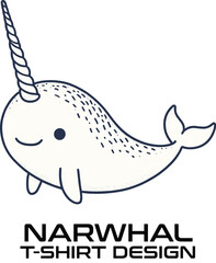 Narwhal Vector Logo Design