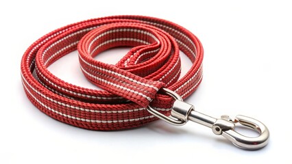 Red Dog Leash with Metal Clasp