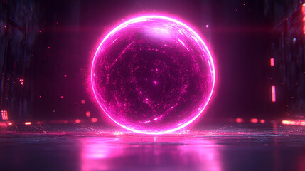 A glowing digital qubit suspended within a futuristic sphere, showcasing its symbolic representation of advanced technology and quantum computing, in a minimalistic, bright, and blurred environment

