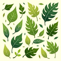 Fototapeta premium seamless pattern with leaves