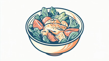 Delicious Chicken Salad in a Bowl: A Fresh and Healthy Meal
