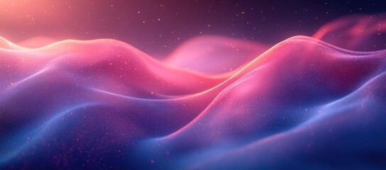 Fototapeta premium Abstract Vibrant Blue Pink Flowing Light Trails with Soft Bokeh Effect on Dark Background
