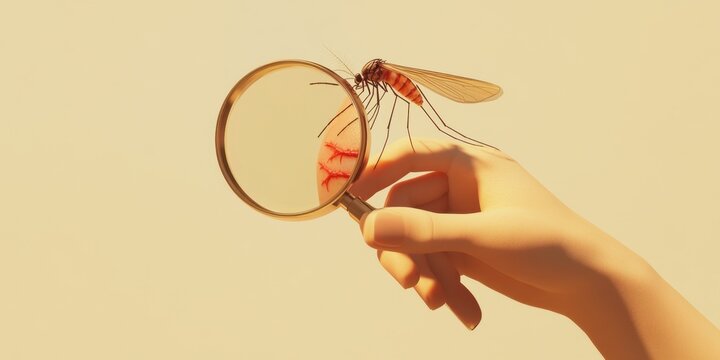 Magnified Mosquito Bite: A Close-Up Examination of an Irritating Insect Sting and its Effects on Human Skin