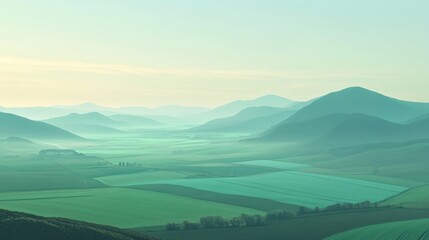 Aerial Perspective of Rural Farmland at Dawn with Drone Utilized for Precision Pest Management and AI Detection in Natural Light