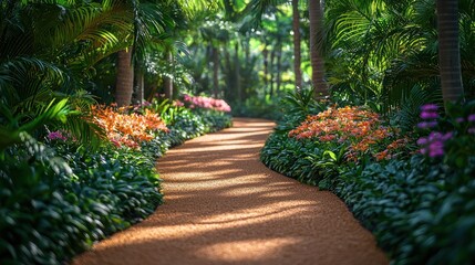 Serene Tropical Garden Path