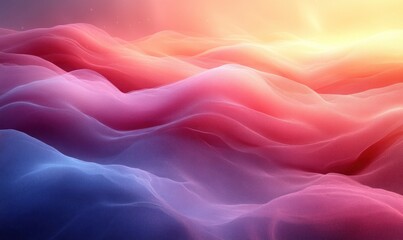 Obraz premium Smooth pastel gradient abstract background with tranquil light pink and cool blue colors