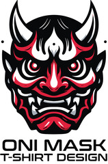 Oni Mask Vector T Shirt Design