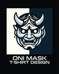 Oni Mask Vector T Shirt Design