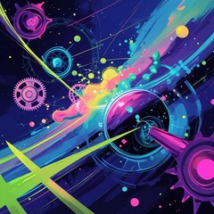 abstract music background with notes